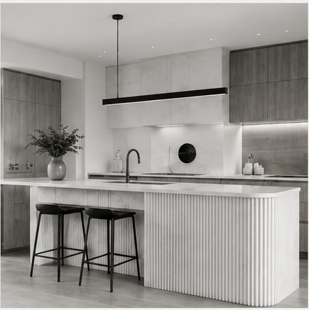 Refined residential renovation interior